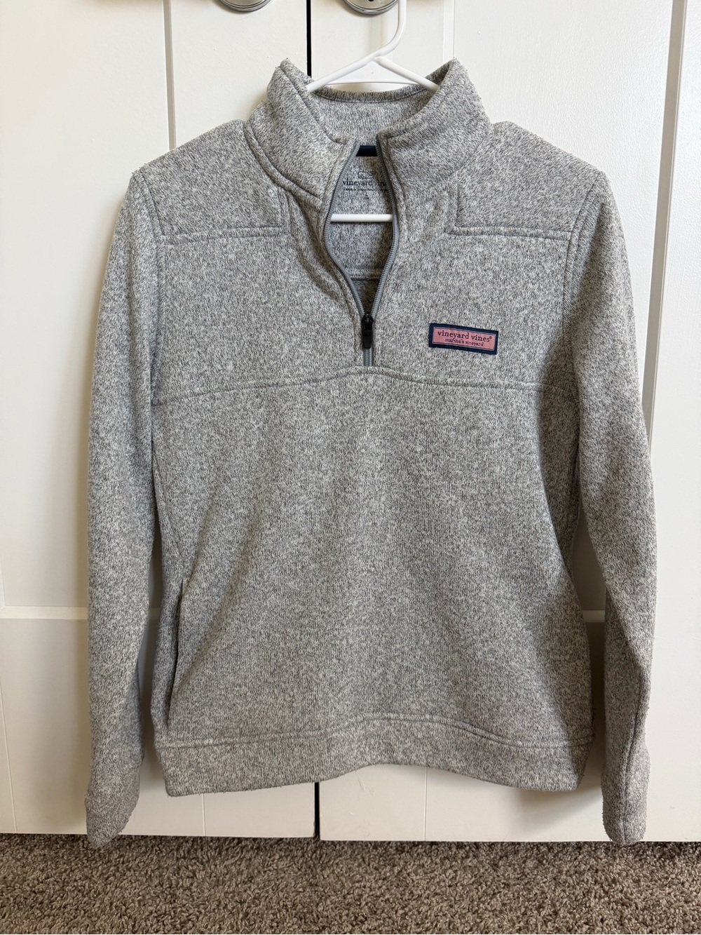 Vineyard Vines Quarter-Zip Heather Gray Sweater